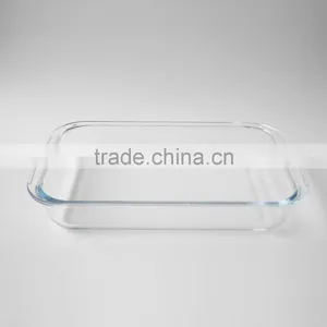 Rectangle Transparent Glass Baking Dish Plate for Kitchen thumbnail-3