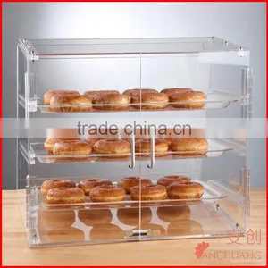 3 Tires Acrylic Doughnut Display Case Bakery Display Cabinet thumbnail-1