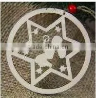 MDF Christmas Hanging Stars With Angel thumbnail-1