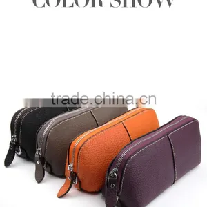The First Layer of Leather Makeup Bag Ladies Hand Bag South Korean Portable Travel Package thumbnail-4
