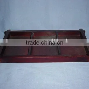 Vintage Antique Wooden Serving Tray thumbnail-1