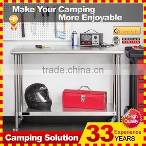 Stainless Steel Work Table With Wheels and Storage thumbnail-6