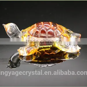 Wholesale Crystal Yellow Turtle Animal Model Gift as Business Gift/ Home Appliances Gift thumbnail-2