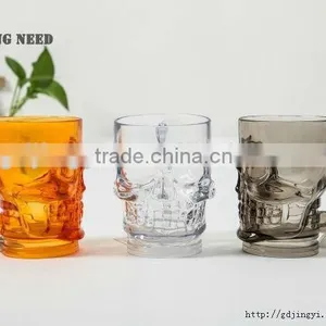 LED RBG Flashing Plastic Acrylic Skull Cup Mug Halloween Party Decorations thumbnail-1