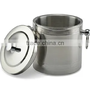 FDA Certification Stainless Steel Ice Buckets Wholesale Ice Bucket Holder thumbnail-1