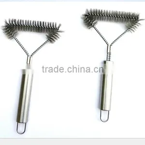 Wholesale Factory 12'' Bbq Cleaning Brush Brass Wire BBQ Grill Cleaning Brush BBQ Grill Brush thumbnail-4
