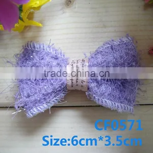 CF 0571 Small Chic Shabby Fabric Hair Bow for Girls Baby thumbnail-1