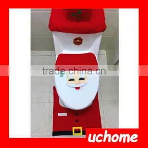 UCHOME Christmas Happy Santa Toilet Seat Cover and Rug Set Made in China thumbnail-4