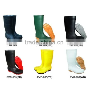 White Upper Rubber Nitrile Sole Oil Resistant PVC Safety Work Boots thumbnail-5