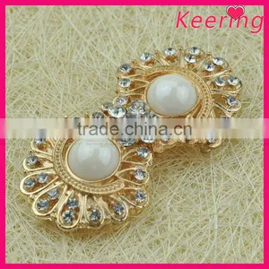 Fashionable Wholesale Acrylic Rhinestone Metallic Button for Decoration WBK-1507 thumbnail-4