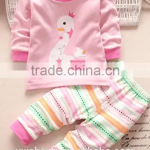 Latest Embroidery Designs Suits 100% Cotton Children Baby Christmas Striped Pajamas thumbnail-6