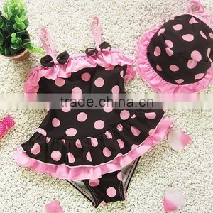 Hot Sale Baby Dot Bikini, Baby Beachwear, Baby Swim Sets New Baby Girl Swimsuit thumbnail-1