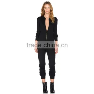 Fashion Long Sleeve Custom Zipper up Cheap Wholesale Adult Onesie thumbnail-1