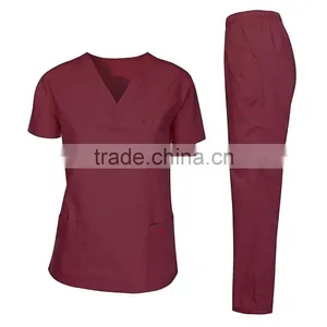 Good Quality 65polyester 35cotton Nurse Scrub Suit Blue Scrub Uniform thumbnail-4