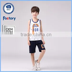 Wholesale Boys Sleeveless t Shirt,100% Cotton Kids Sleeveless t Shirt,chidren Vest thumbnail-1