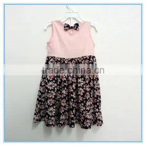 Sleeveless Children Flower Girl Dress, Latest Dress Designs Printed Kids Dresses Child Dress, New Model Girl Dress thumbnail-2