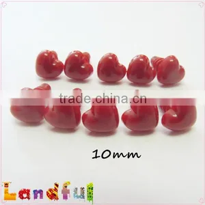 10mm Crimson Heart Nose Plastic Nose Cat Nose Amigurumi Nose thumbnail-1