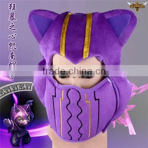 Hot Game League of Legends Plush Hat LOL Kennen Cosplay Hat. Games Cosplay Winter Hat thumbnail-1