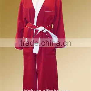 Peach Twill Terry Robe 0001 thumbnail-1