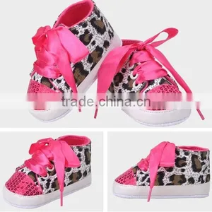 New Design Leopard Sequins Print Baby Girl Shoes thumbnail-2