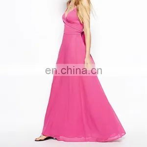 CHEFON Wrap Front Designer Maxi Dresses thumbnail-2