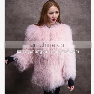 New Style Mongolian Lamb Fur Coat for Women thumbnail-1