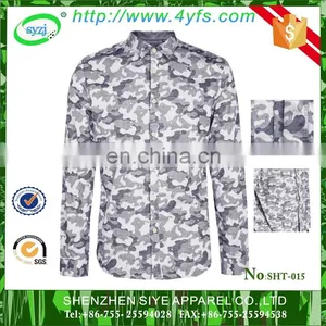 2016 Fashion Camouflage Men Casual Shirt in ShenZhen thumbnail-1