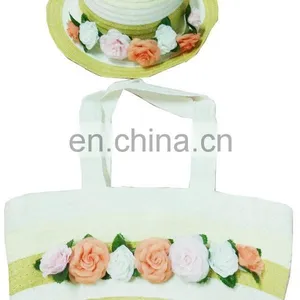Summer Beach Girls Straw Hat and Bag Set for Wholesale thumbnail-3