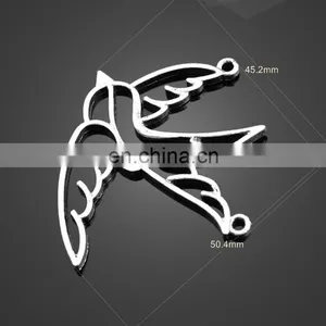 Wholesale Animal Bird Swan Shape Pendant Alloy Pendant Jewelry Accessories thumbnail-5