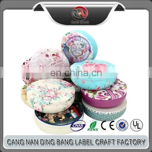 High Quality Cheap Big Size Package Box Type Custom Wedding Souvenir Round Cartoon Style Multi Metal Tin Cookies Box thumbnail-1
