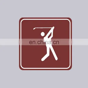 Professional Sign Maker Durable And Waterproof Style Custom Printed Square Metal Aluminum Golf Sign thumbnail-1