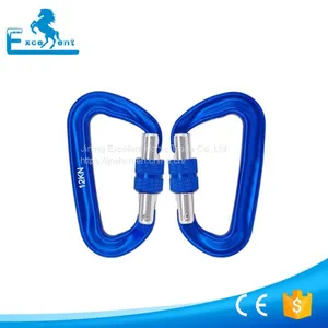 12KN Aluminum Carabiner With Screw thumbnail-1