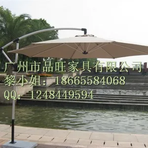 Restaurant Polyester 3.5m*3.5m Brushed Outdoor Umbrella Aluminium Frame thumbnail-3