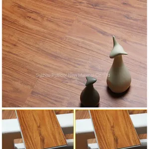 SPC Floor Plastic Flooring Sheet Tiles Slotted Click Lock 3.2mm Thickness 0.15mm Wear Layer thumbnail-1