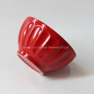 Various Color Fashion Pumpkin Shaped Embossed Ceramic Porcelain Bowl for Promotional thumbnail-2