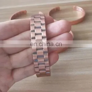 High Powered Magnets Arthritis Pain Relief Mens Pure Copper Magnetic Bracelet thumbnail-1