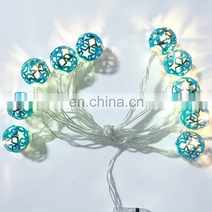 10L Waterproof Led Iron Ball Night Ceiling Light Christmas Diwali Decoration Wall String Lights Indoor Garden Wall Home Lighting thumbnail-2