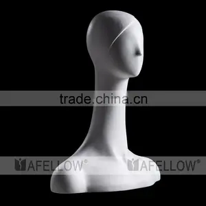 Fiberglass Woman Mannequin Head,Female Abstract Head Mannequin,Cheap White Head,Dispaly Jewelry/ Hat /scarf H1083 thumbnail-5