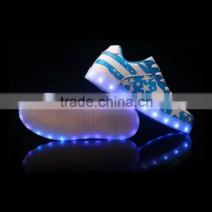 2016 Cool Led Light Shoes,New Arrival Wholesale OEM Customized Luminous Fluocrescent Light Running Shoes thumbnail-1