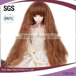 Long Fashion Brown Mohair Doll Wigs Various Styles thumbnail-1