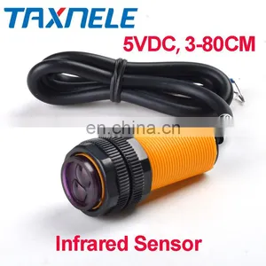 Smart Car Robot E18-D80NK Infrared Obstacle Avoidance Photoelectric Sensor Proximity Switch 3-80cm Detection Range Adjustable thumbnail-2