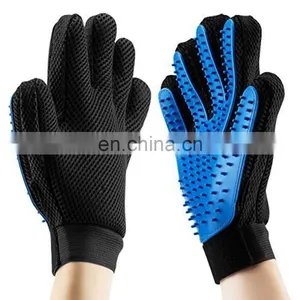 High Quality Pet Grooming Glove for Dog Shedding Brush Dog Bathing Cat Petting Gloves thumbnail-1
