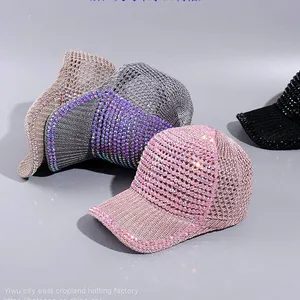Cross-border New ShanZuan Baseball Cap Plate Cap Wash Hot Drilling Cap Outdoor ms Sun Hat Factory Direct Sale thumbnail-1