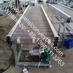 Stainless Steel Food Grade Chain Driven Belt SUS304 Chain Driven Stainless Steel Wire Mesh Conveyor Belt thumbnail-4