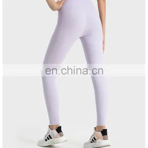 Best Ribbed Breathable Fitness Training Gym High Waist With Pocket Yoga Leggings Pants For Women Workout Sports Activewear thumbnail-4