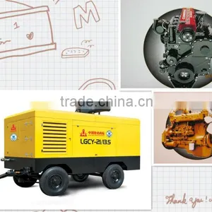 LGCY-21/13.5.21m3/min,13.5bar, for Tunnel Diesel Engine Portable Screw Air Compessor thumbnail-1