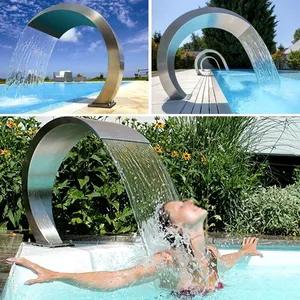 Pikes Aqua Park Fountain Water Waterfall Stainless Steel Piscina Pool Waterfall thumbnail-4