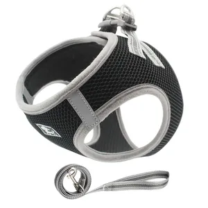 Premium Dog Chest Strap Leash Adjustable Reflective Pet Harness With Padded Handle & No-Pull Design thumbnail-4