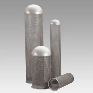 Aluminum Steel Perforated Pipe Filter Baskets OD27H45mm 0.165
