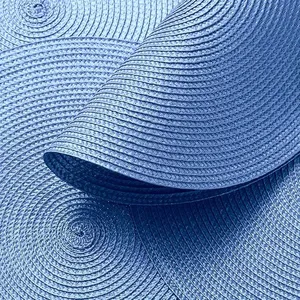 Round Braided Placemats Set of 6, 15'' Heat Resistant Washable Non-Slip Woven Table Mats for Dining Table Kitchen thumbnail-4